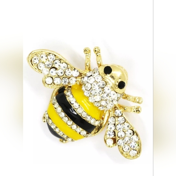 Gold and Yellow Bee Brooch Betsey Johnson NWT - Picture 2 of 3
